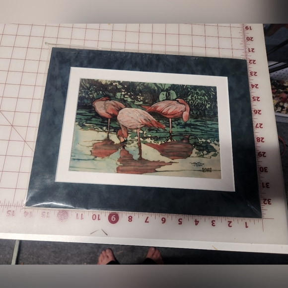 Beth Erlund signed and numbered Flamingo Batik print - Picture 5 of 5